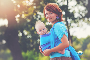 Scraps / fabric ends Little Frog wraps - 60-150cm TMix Moonstone (price per 1 kg)