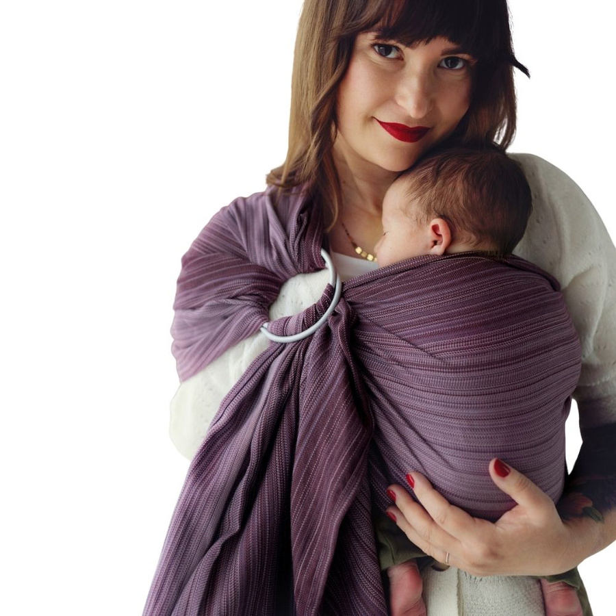 Sling cu inele Bamboo Rubellite - mărimea M (2m)