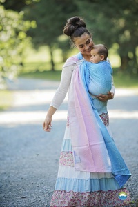 Ring Sling Tragetuch Tencel Elafonisi Cube - Größe S (1,7m)