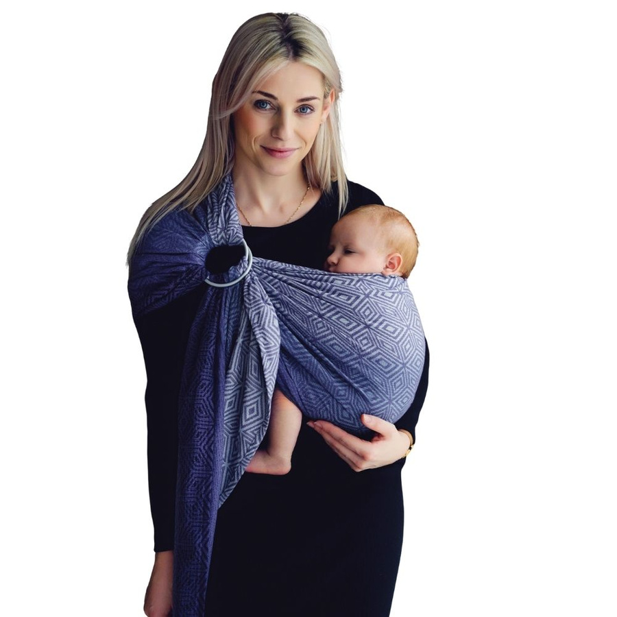 Sling cu inele TENCEL™ Iris Cube mărimea M – mov, negru și gri