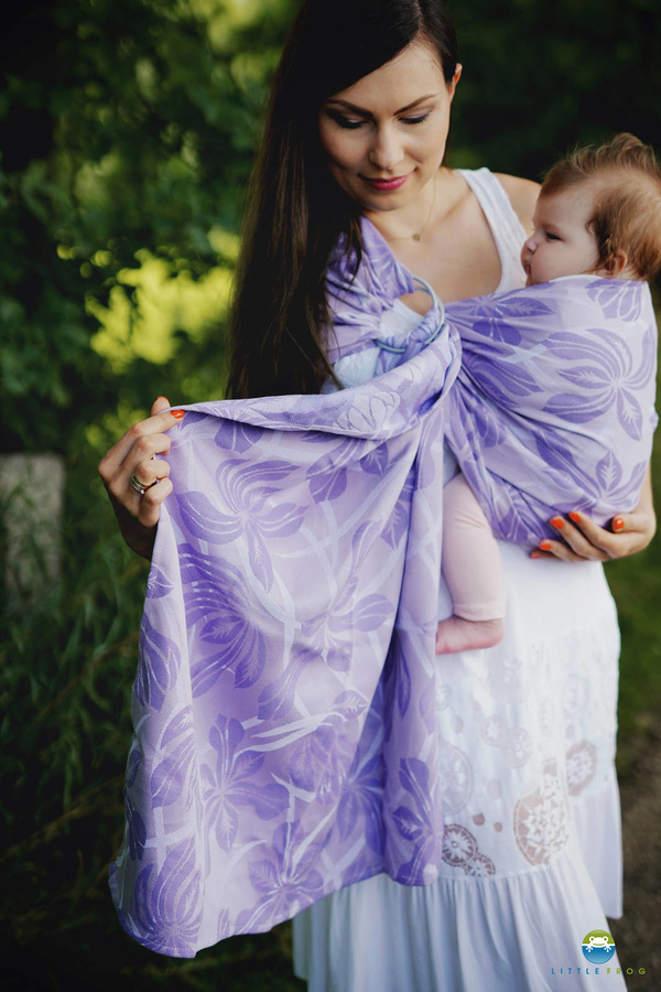 Ring Sling Lilac Flowrora - taille S (1,7 m)