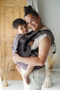 Ergonomic Preschooler Carrier Pure Linen Frappe – 100% Natural Linen
