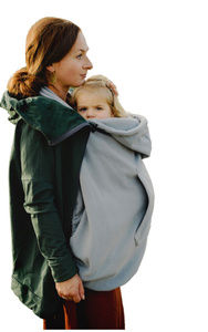 Protecție fleece pentru eșarfă port-bebe și marsupiu - Silver