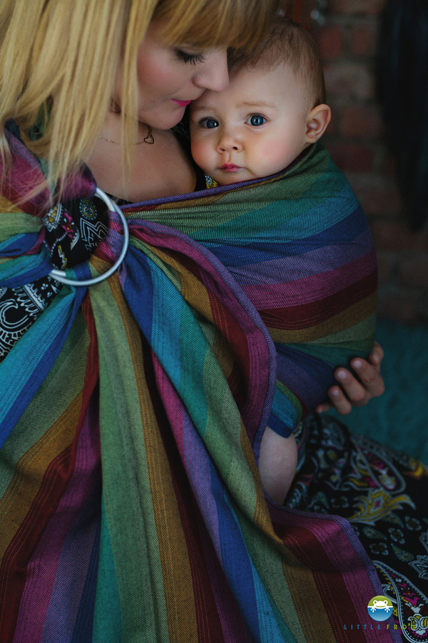 Ring Sling Tragetuch Dark Spectrolite - Größe S (1,7m)