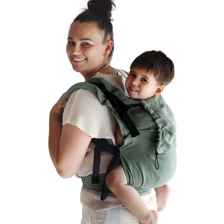 Ergonomic Preschooler Carrier - Pure Linen Grove - 100% Linen
