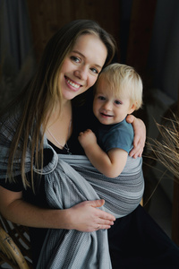 Ring Sling Tragetuch TENCEL™ Silver Path – Größe M (2,0 m)