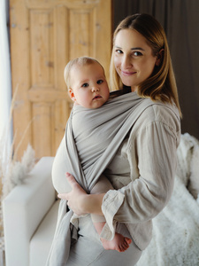 Eșarfă port-bebe Beige Moonstone mărimea 7 /Calitatea a II-a