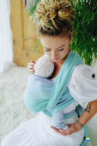 Baby Sling Bamboo Larimar size 2