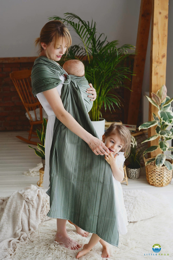 Sling cu inele Bamboo Verdelit mărimea M (2m) /Calitatea a II-a