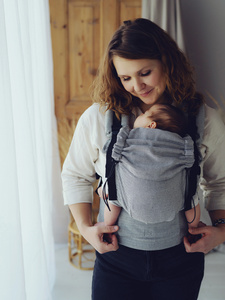 Marsupio Ergonomico Prime Zen Path – Bianco e Nero con Cotone Riciclato