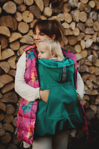 Osłonka do chust i nosidełek (softshell) - Teal / II Gatunek