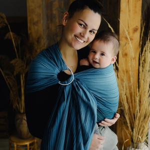 Écharpe ring sling bleue Boleite M – le confort au quotidien dans le portage