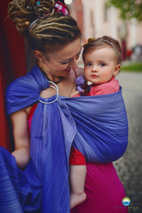 Ring Sling Tragetuch Ametrine - Größe M (2 m)