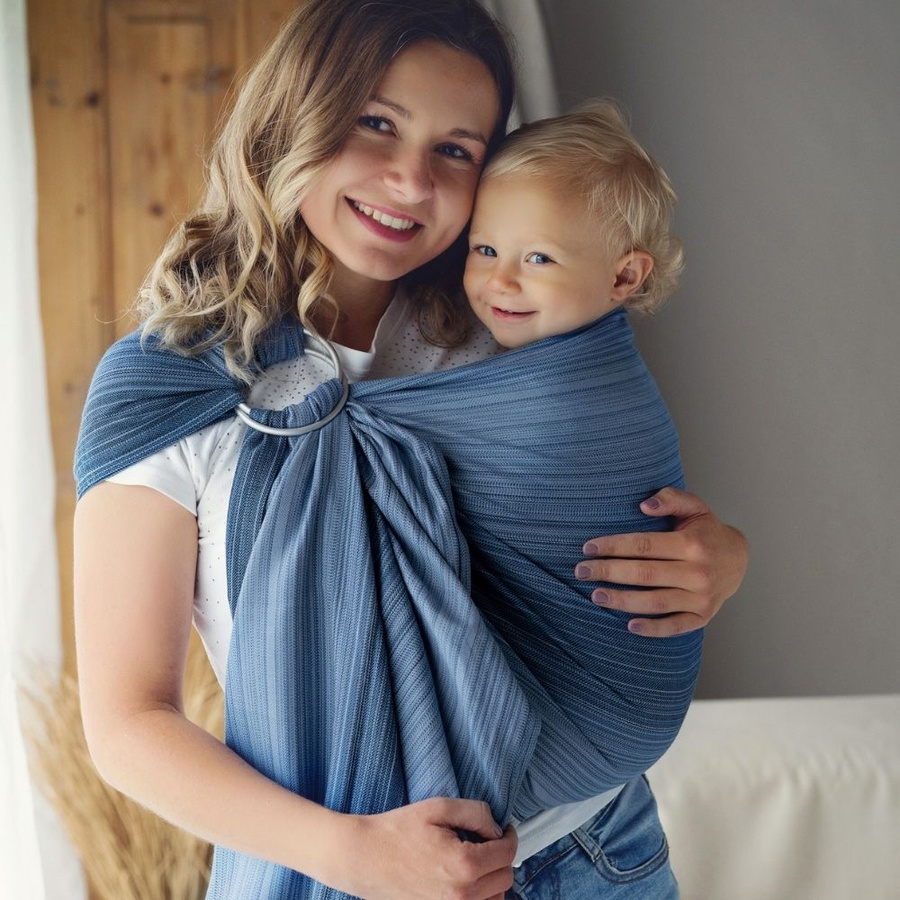 Ring Sling mit Bambus – Bamboo Celestite Größe S (1,7 m)/2. Wahl