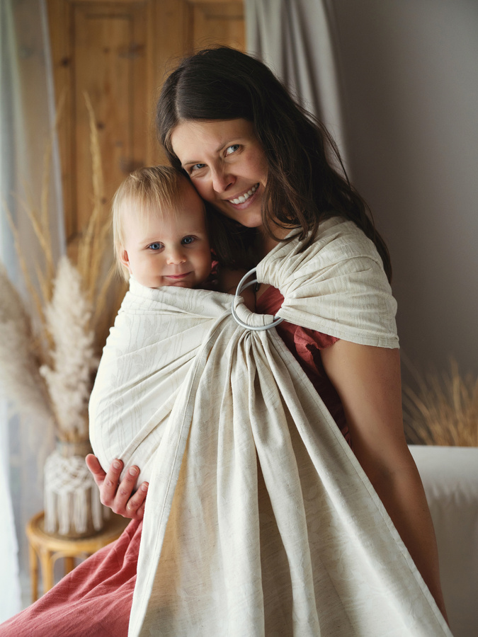 Ring Sling Linen Summer Meadow - taille M (2 m)