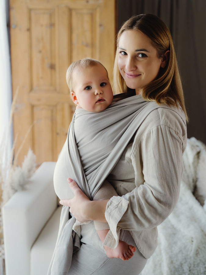 Eșarfă port-bebe Beige Moonstone mărimea 6