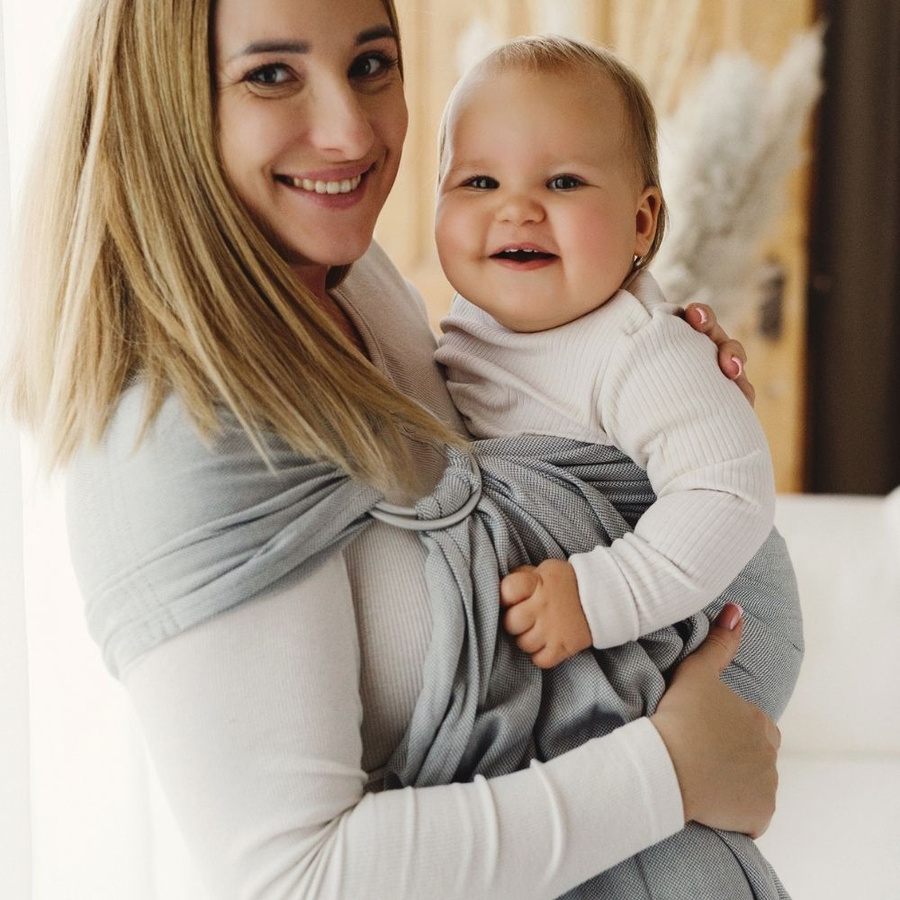 Sling cu inele Gray Moonstone mărimea S (1,7m)