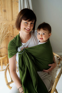Ring Sling Tragetuch Pure Linen Moss - Größe S (1,7m)