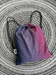 Large Drawstring Bag for wrap/sling - Dark Aurora Cube
