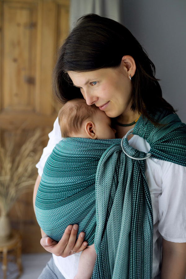 Ring Sling Tragetuch Emerald Path - Größe M (2m)
