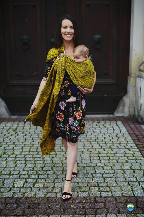 Ring Sling Tragetuch Lemon Wildness - Größe M (2m) /2. Wahl
