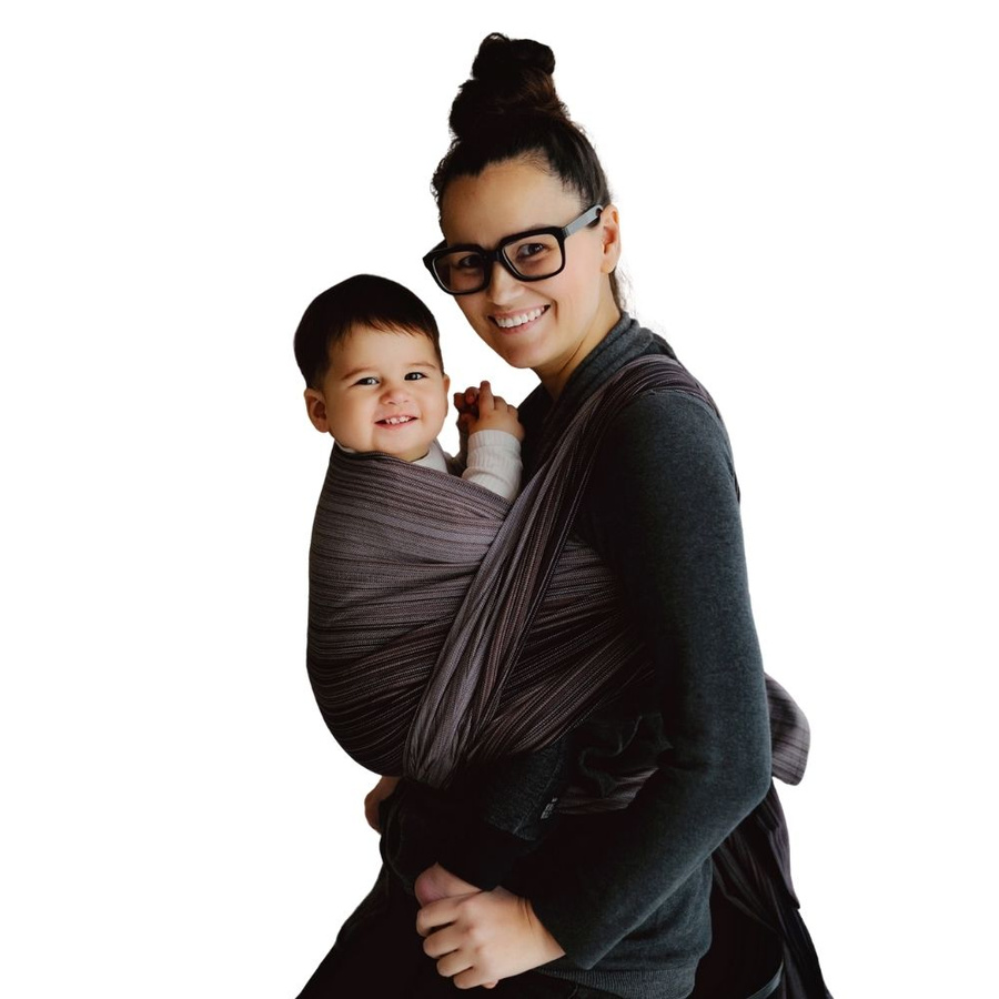 Brown Bronzite baby wrap – a universal choice for everyday babywearing, size 6
